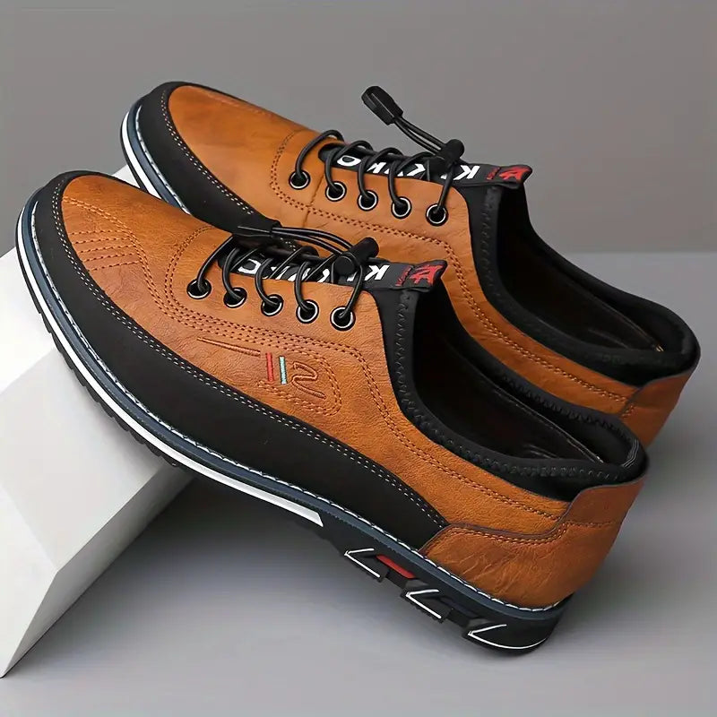 Men's Casual Low-Top Sneakers | Elastic Lace Closure
