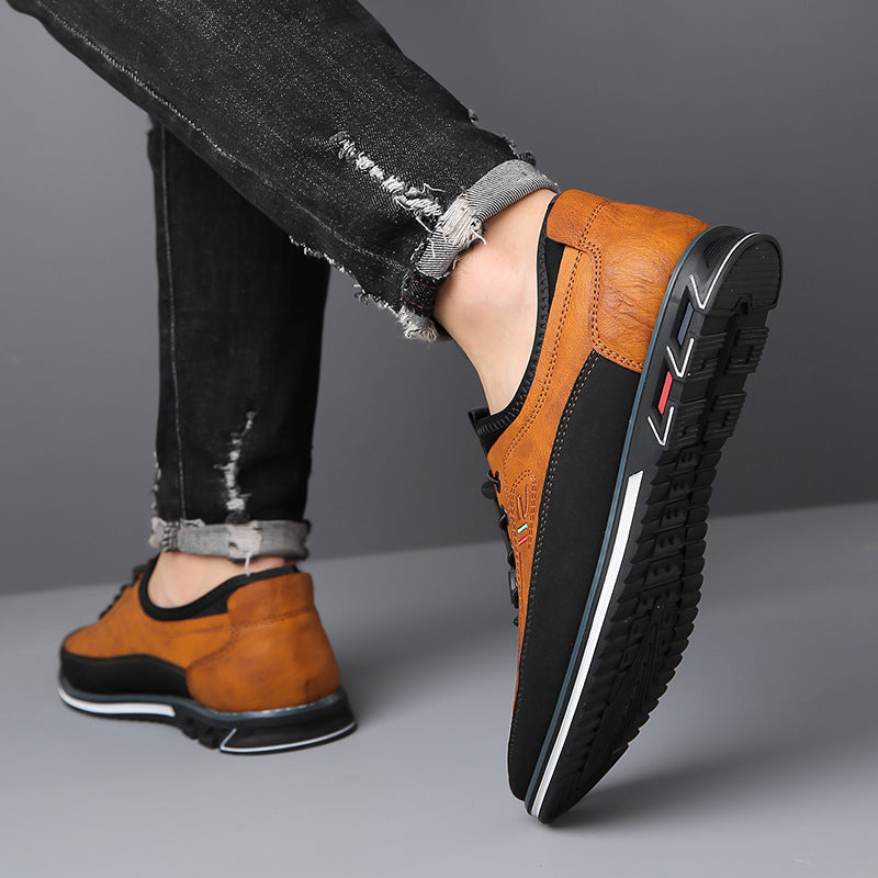 Men's Casual Low-Top Sneakers | Elastic Lace Closure