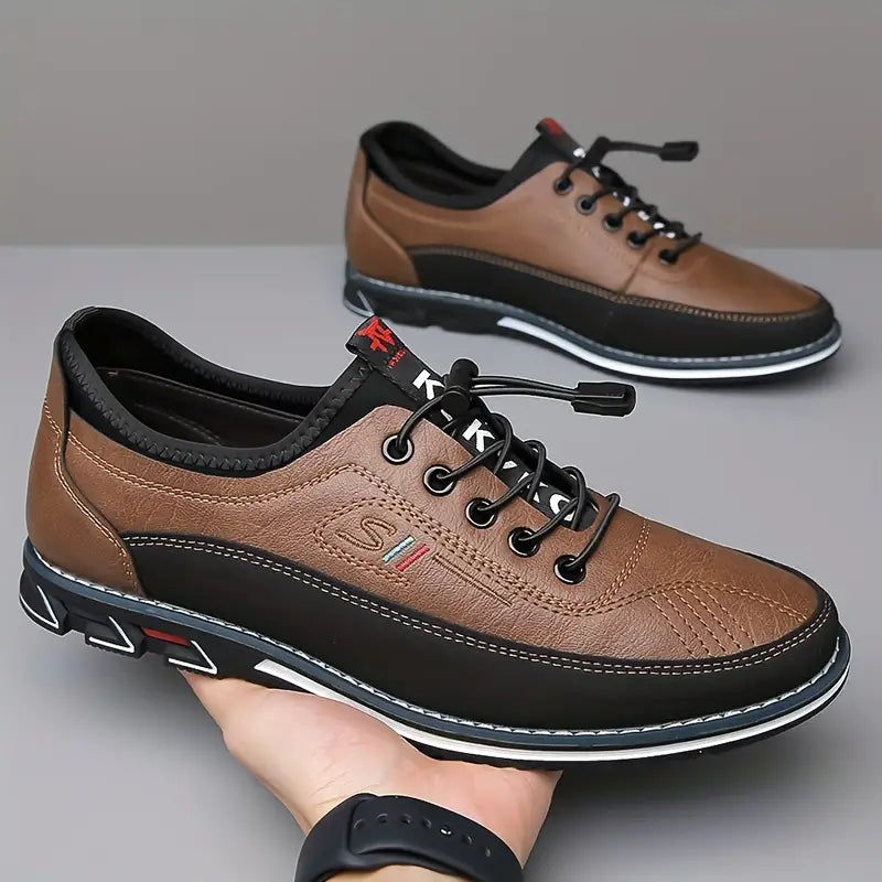 Men's Casual Low-Top Sneakers | Elastic Lace Closure