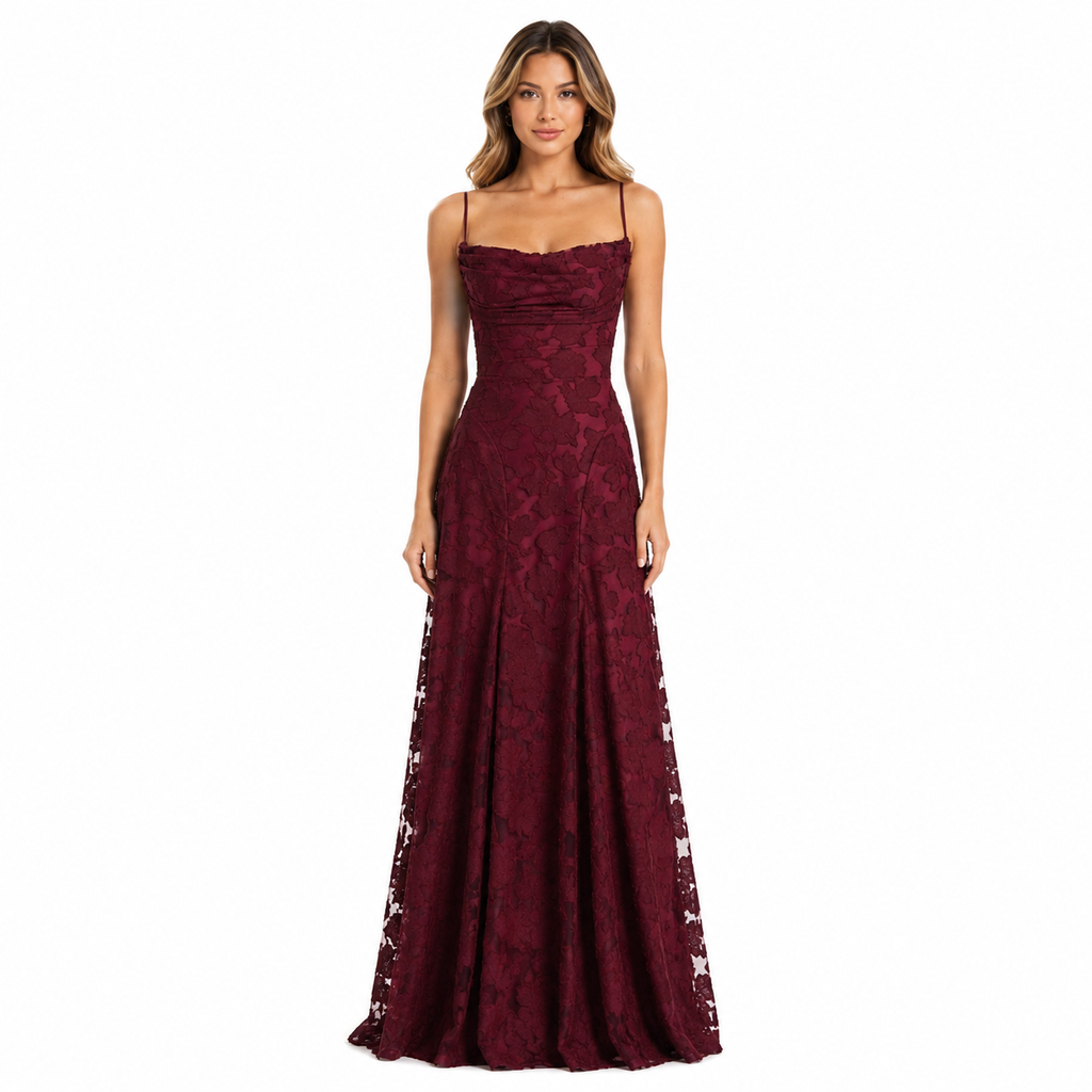 Maxi Dress - Cherry Lacquer
