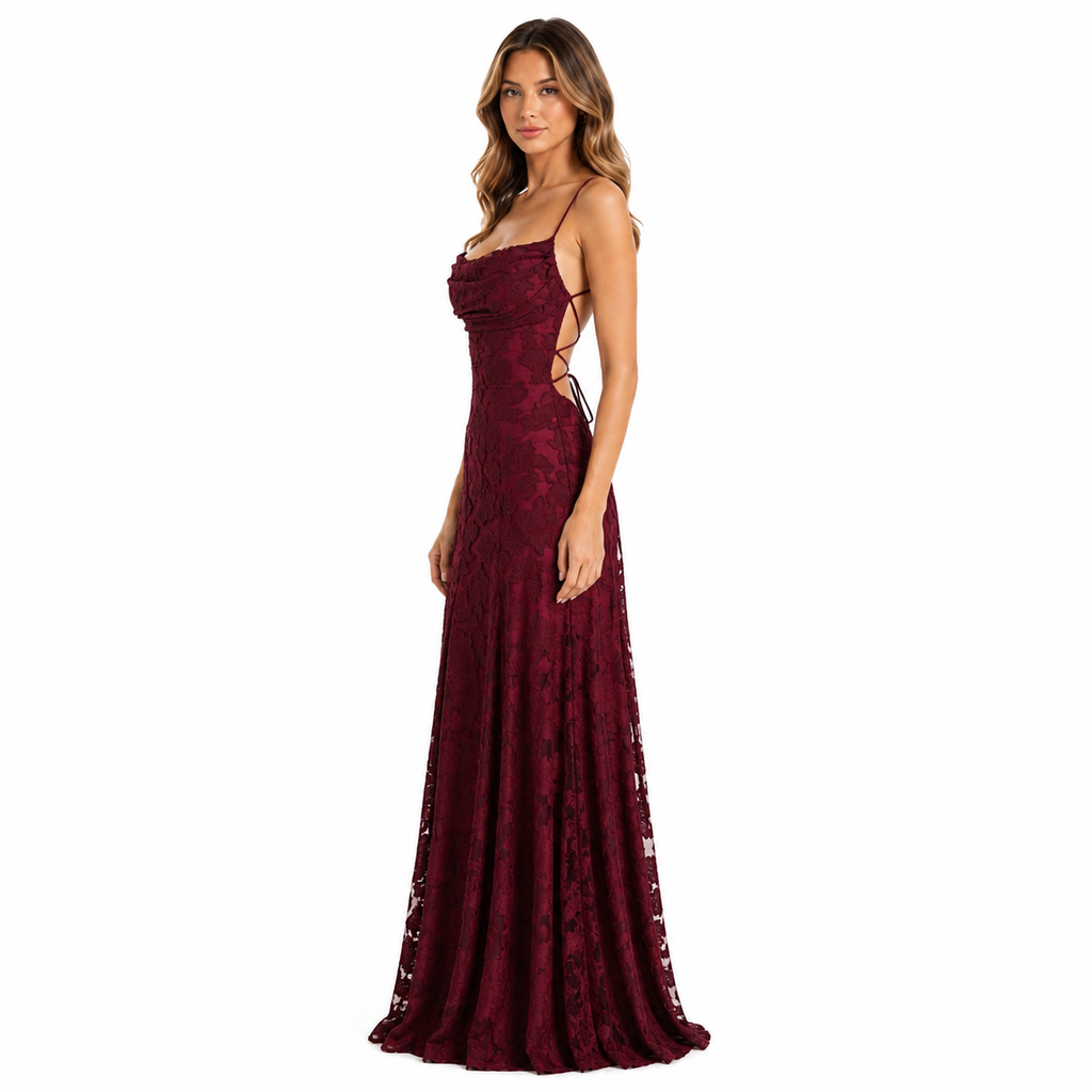 Maxi Dress - Cherry Lacquer