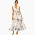Maxi Pleated Dress for Wedding Guests - Women's