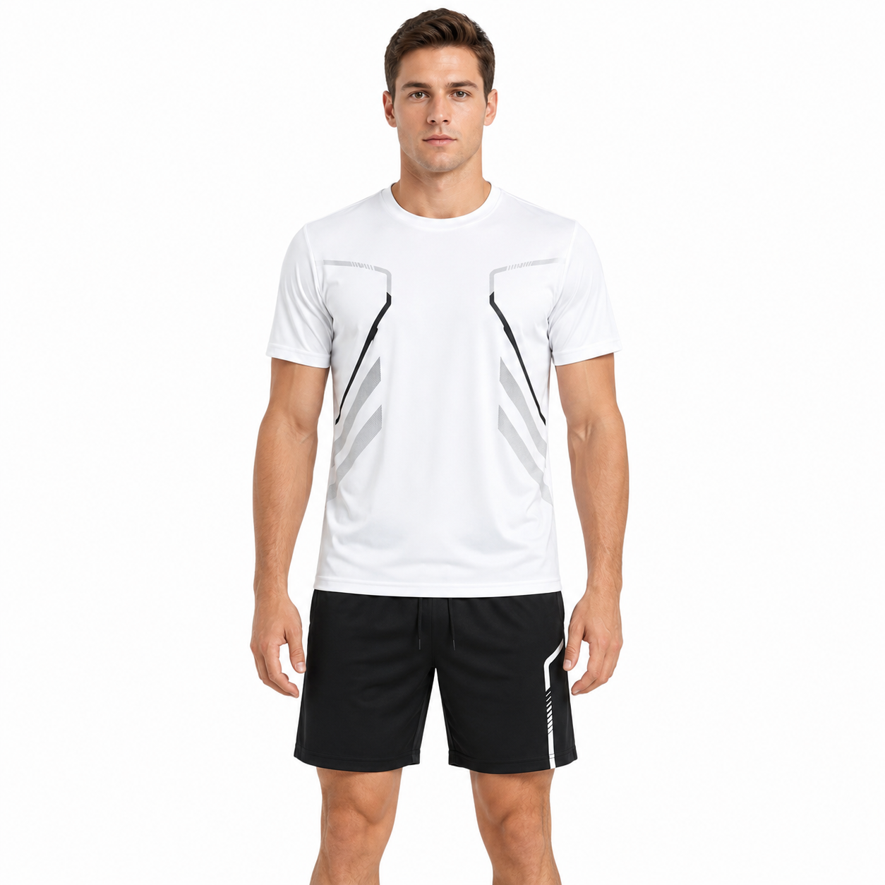 Men's Athletic Outfit | T-Shirt and Shorts