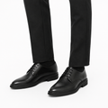 Men's Black Lace-Up Formal Derby Shoes