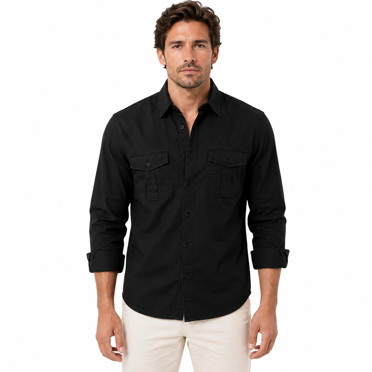 Men's Casual Button-Up Shirt | Long Sleeve