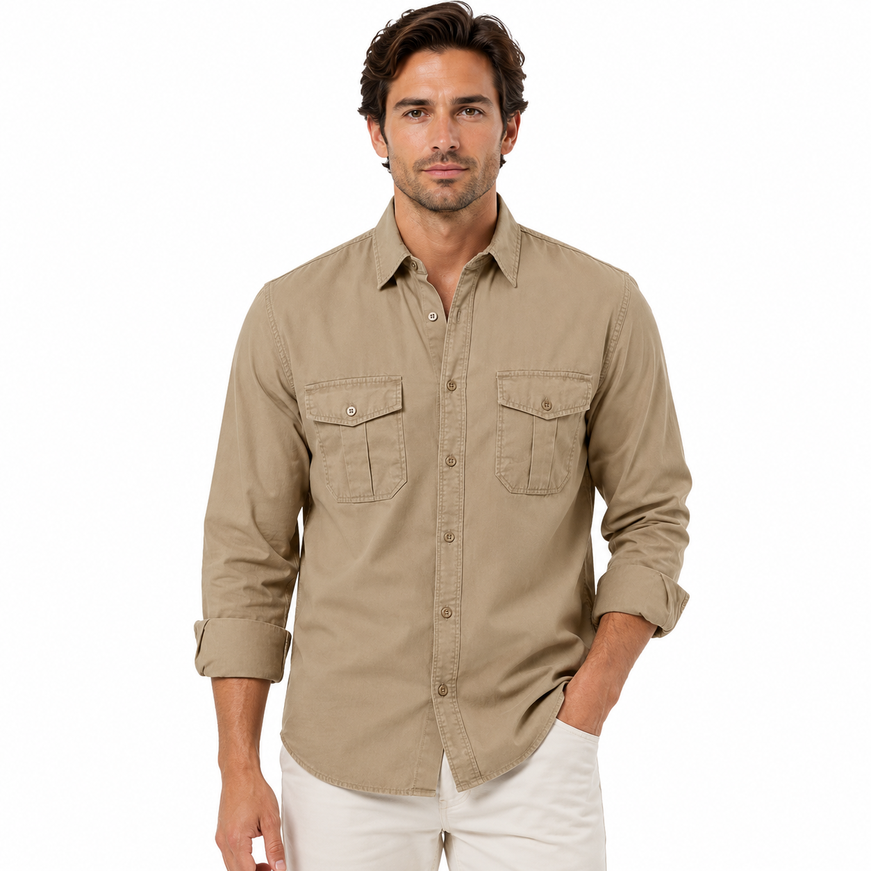 Men's Casual Button-Up Shirt | Long Sleeve