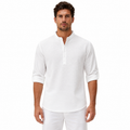 Men's Casual Long Sleeve Henley Shirt