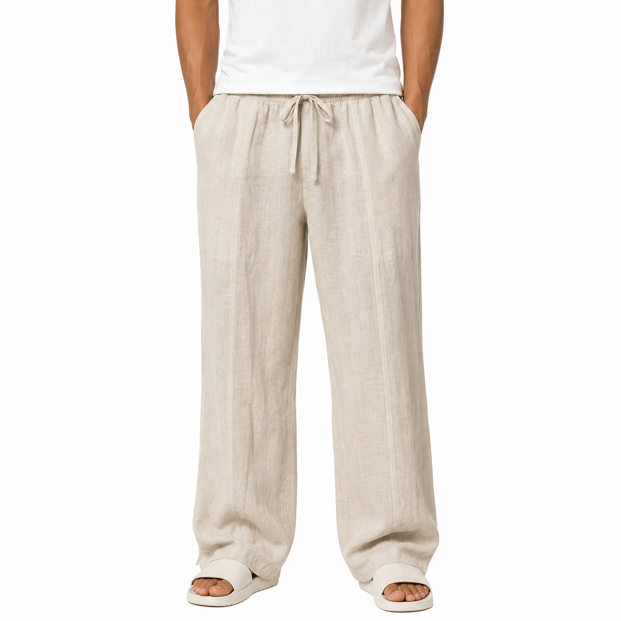 Men's Long Casual Linen Pants