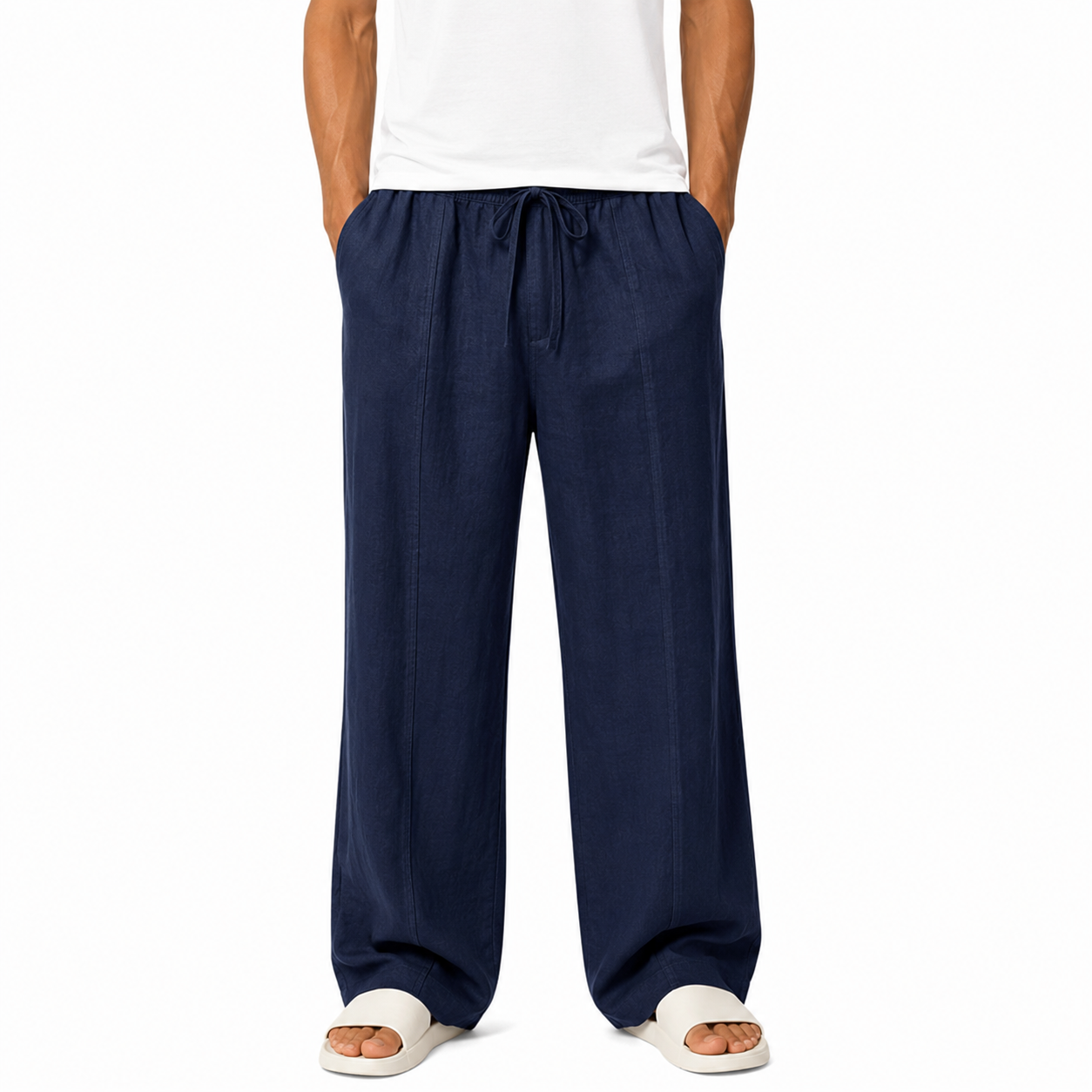 Men's Long Casual Linen Pants