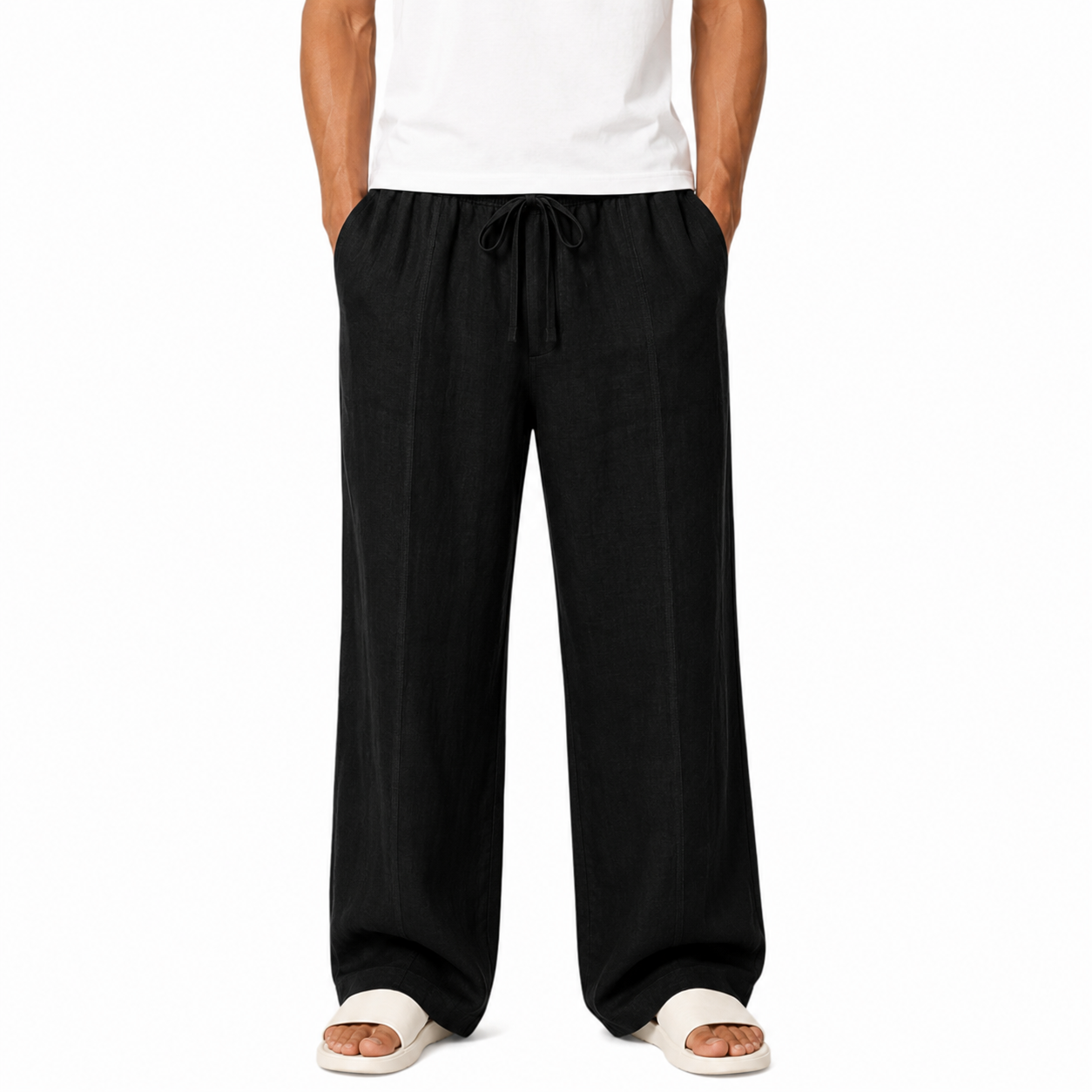 Men's Long Casual Linen Pants