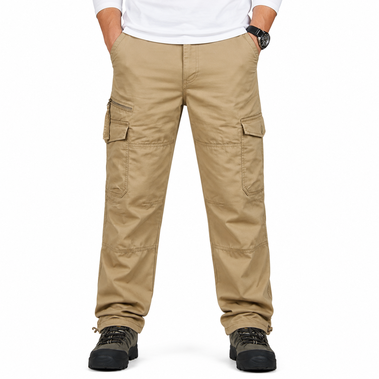 Men's Long Chino Cargo Pants