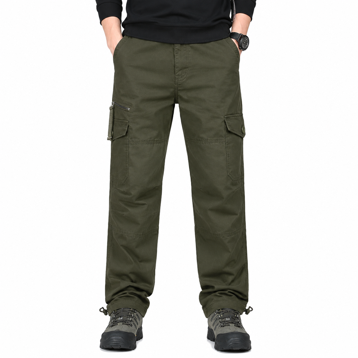 Men's Long Chino Cargo Pants