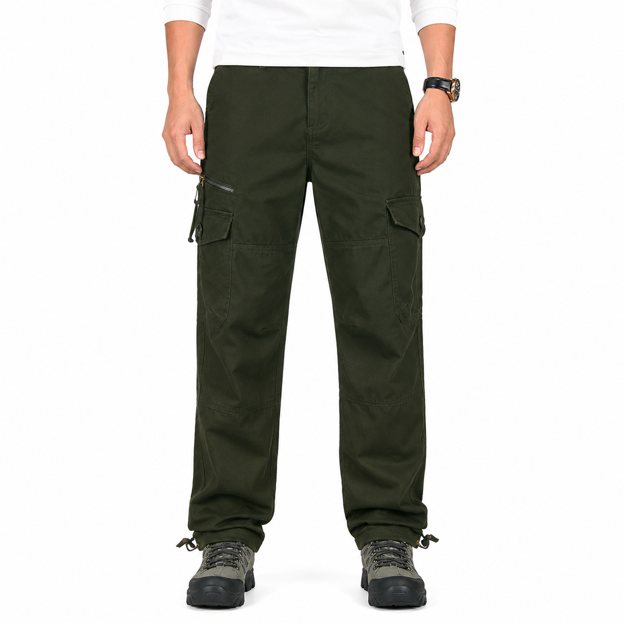 Men's Long Chino Cargo Pants