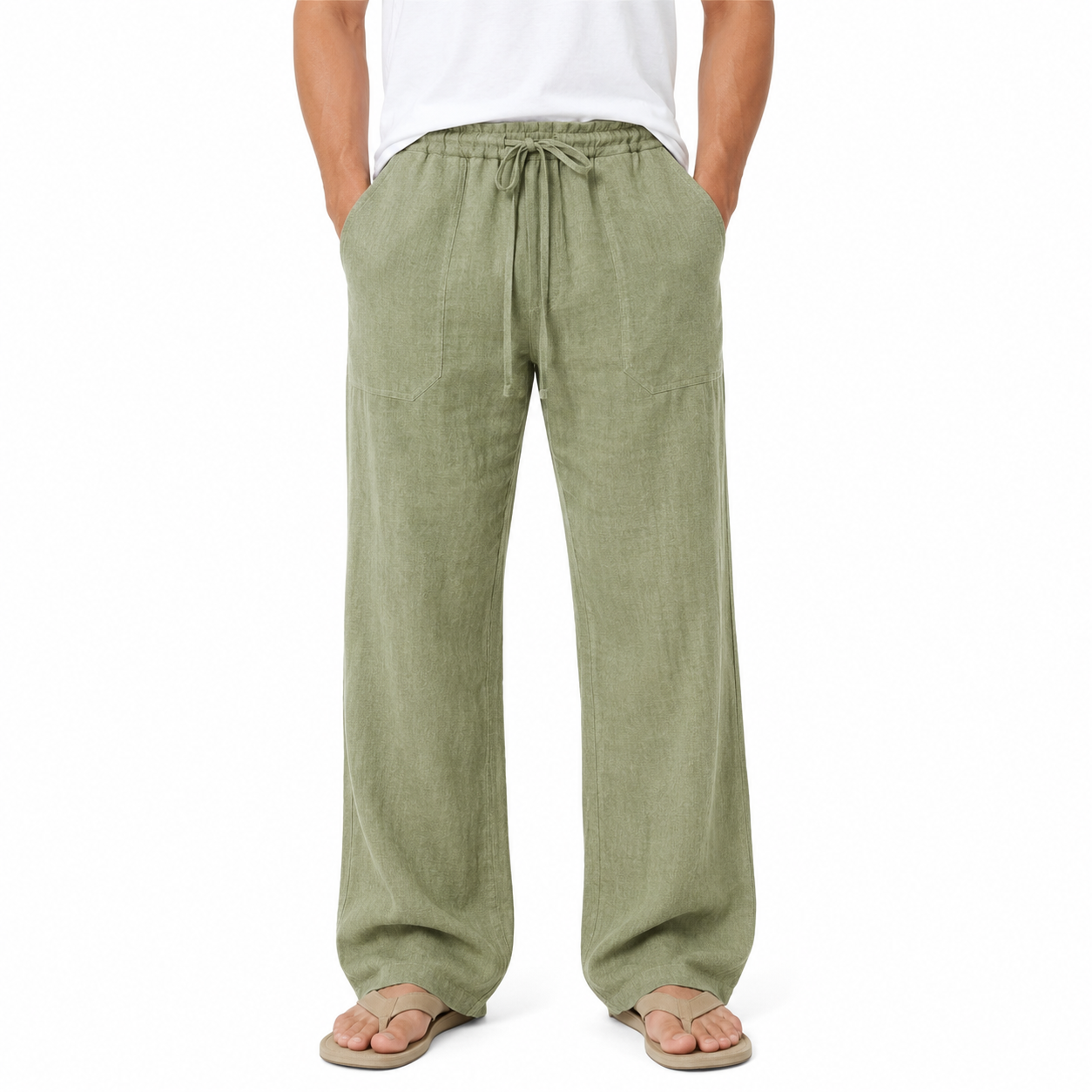Men's Long Linen Pants