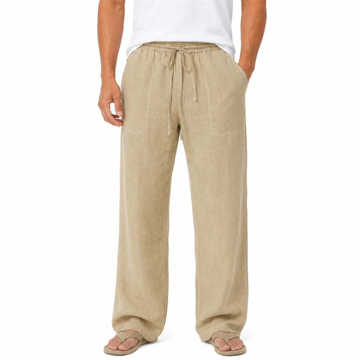 Men's Long Linen Pants