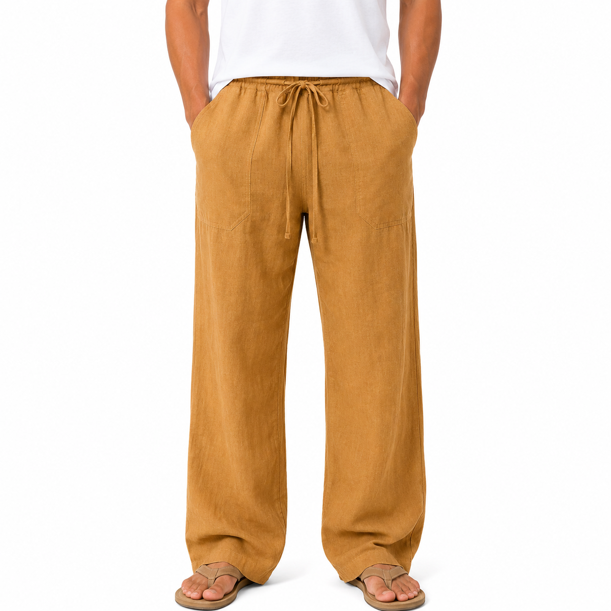Men's Long Linen Pants