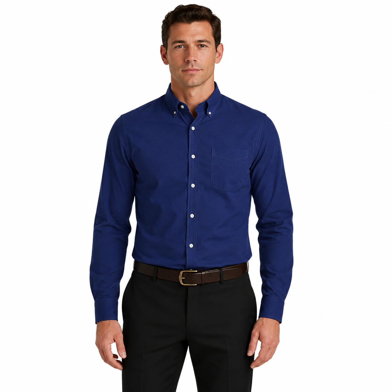 Men's Long Sleeve Button-Down Oxford Shirt