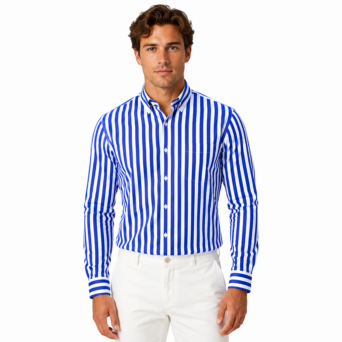 Men's Long Sleeve Classic Striped Shirt