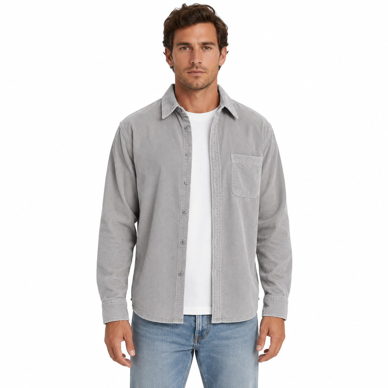 Men's Long Sleeve Corduroy Shirt