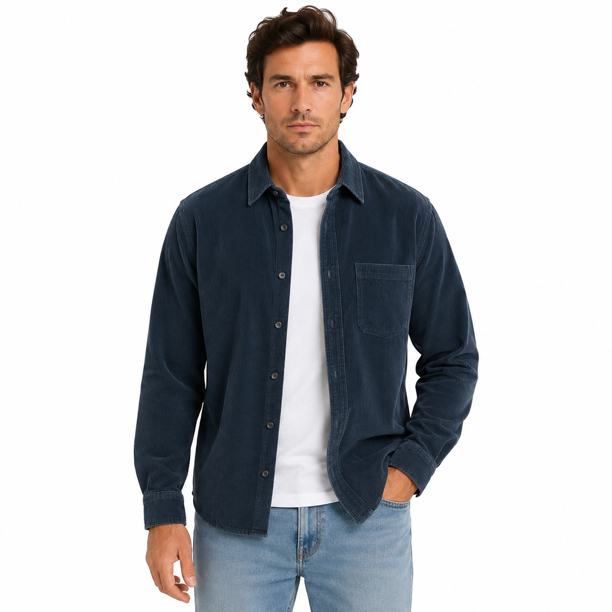 Men's Long Sleeve Corduroy Shirt