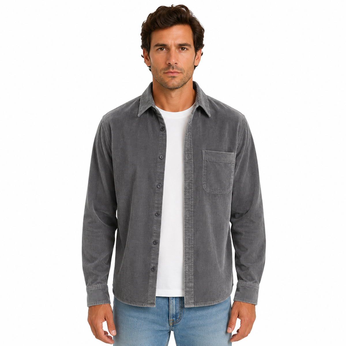 Men's Long Sleeve Corduroy Shirt