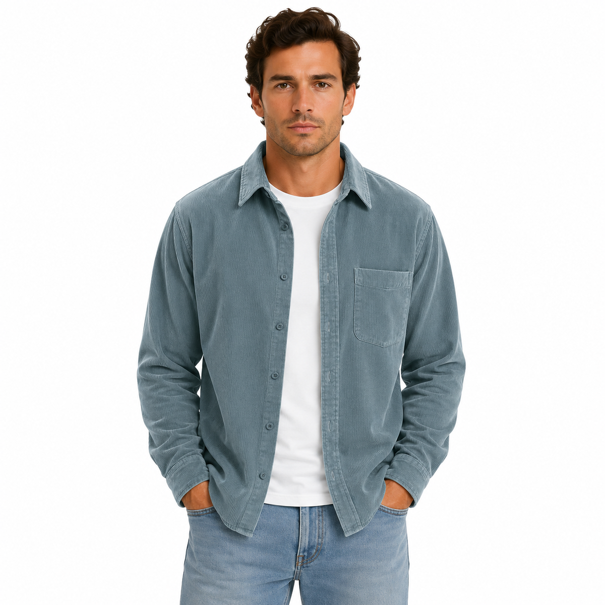 Men's Long Sleeve Corduroy Shirt