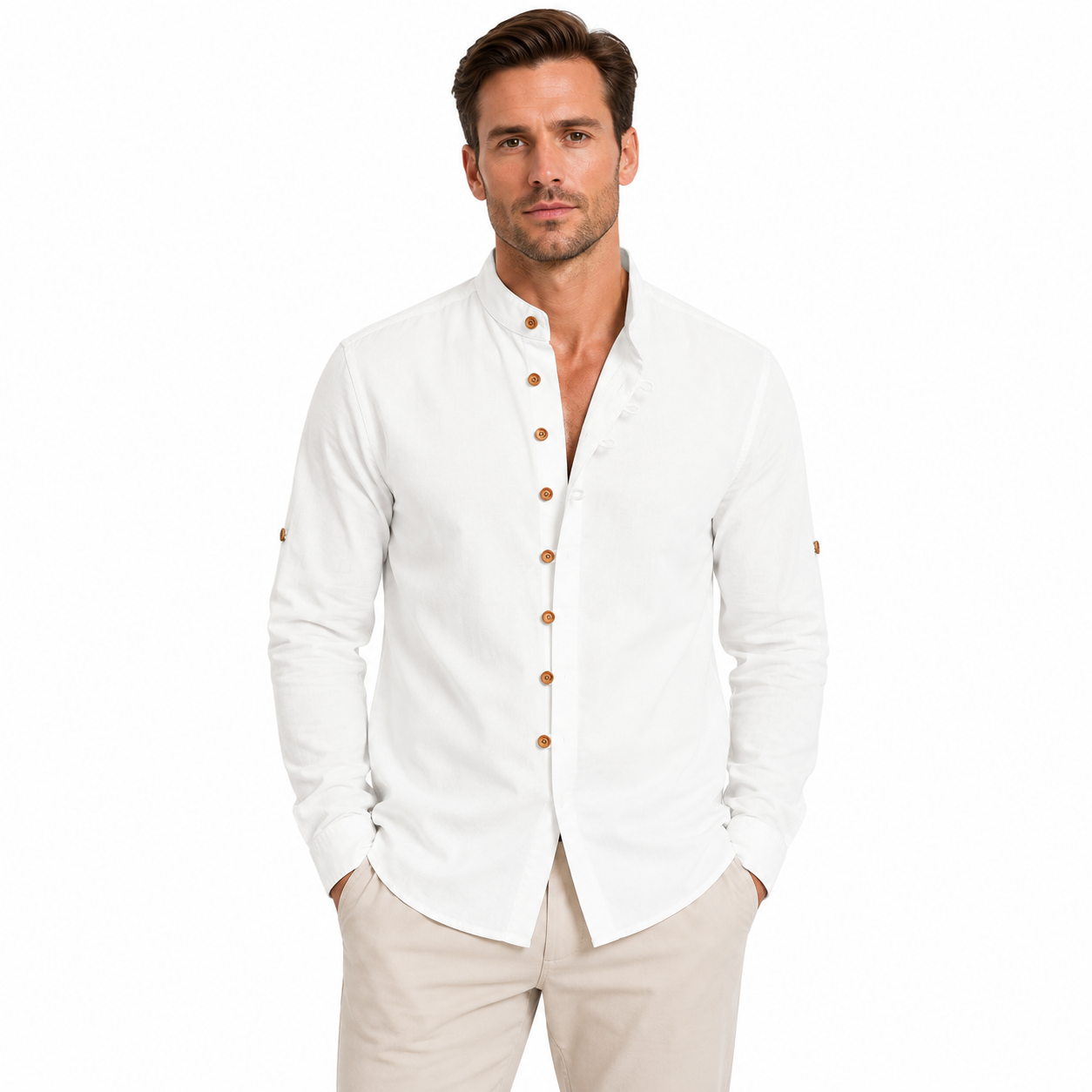 Men's Long Sleeve Japanese Style Shirt