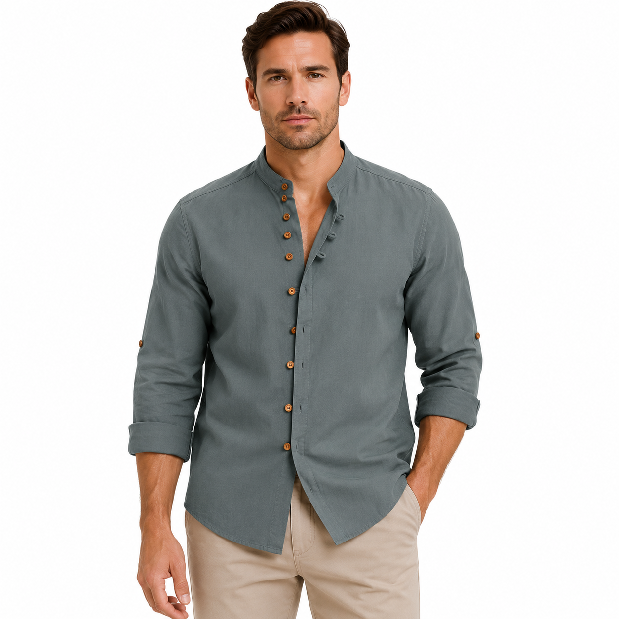 Men's Long Sleeve Japanese Style Shirt