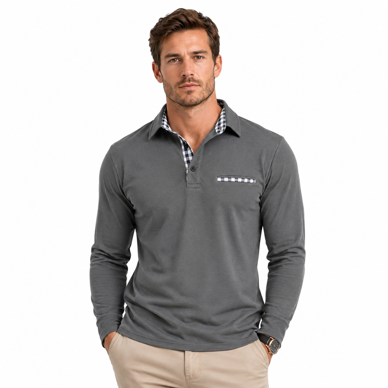 Men's Long Sleeve Polo Shirt