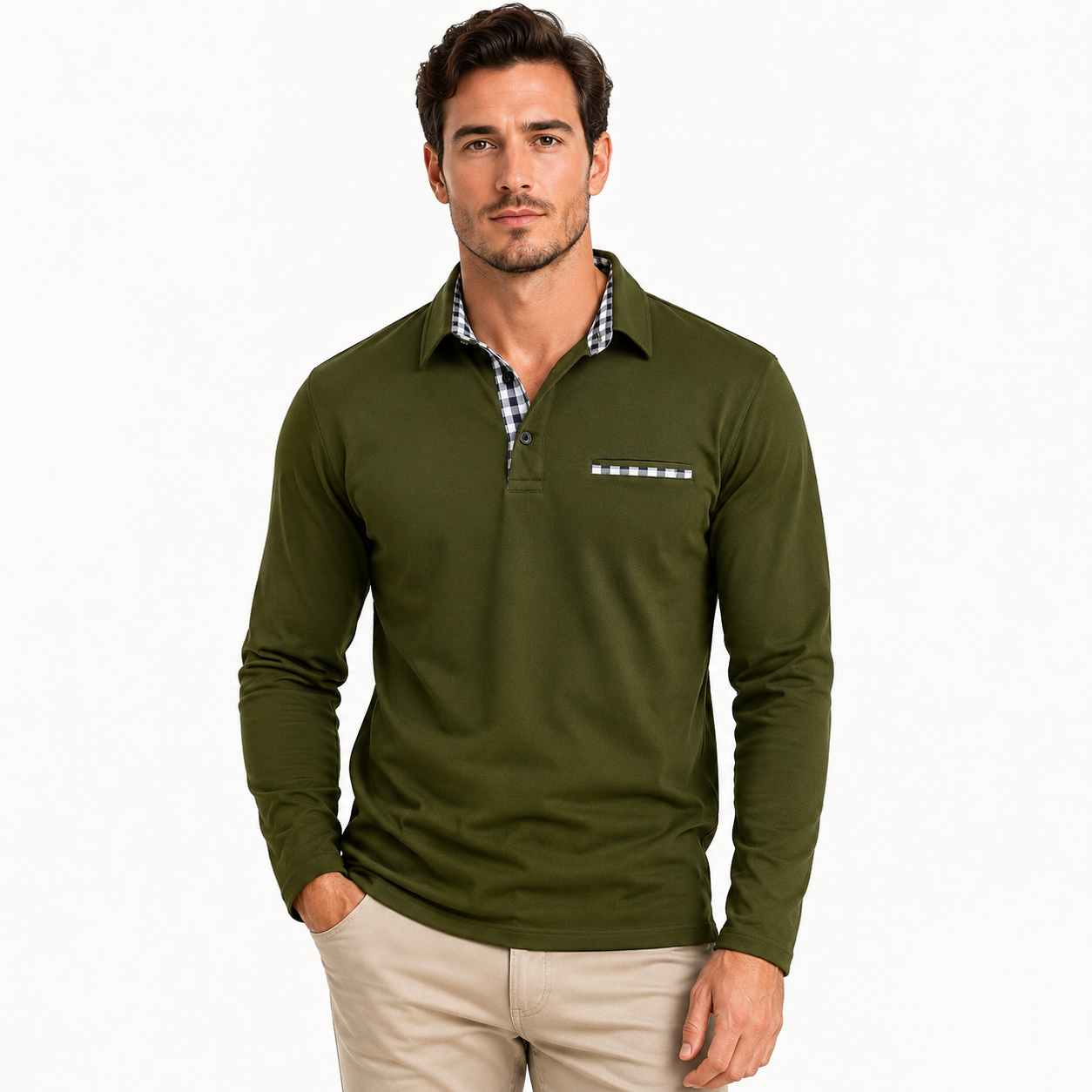 Men's Long Sleeve Polo Shirt