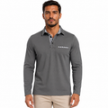 Men's Long Sleeve Polo Shirt for Business Casual Wear | Check Pattern Design