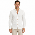 Men's Long Sleeve Stand Collar Shirt
