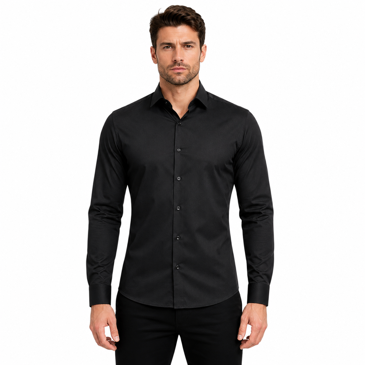 Men's Long Sleeve Stretch Shirt