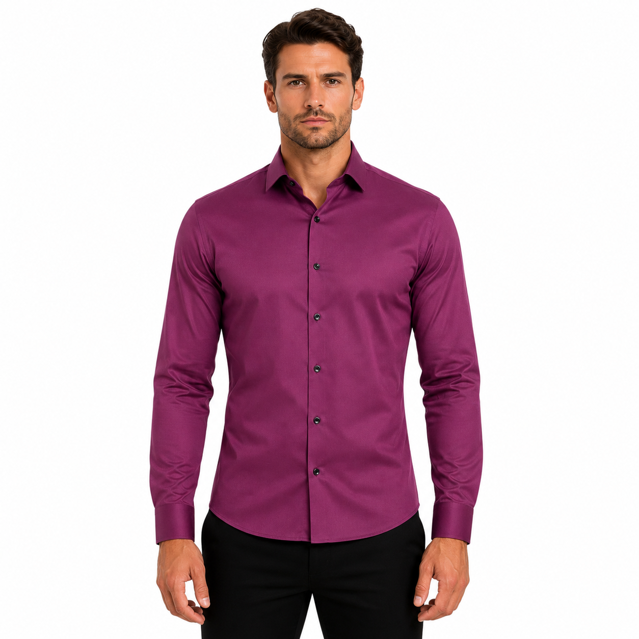 Men's Long Sleeve Stretch Shirt