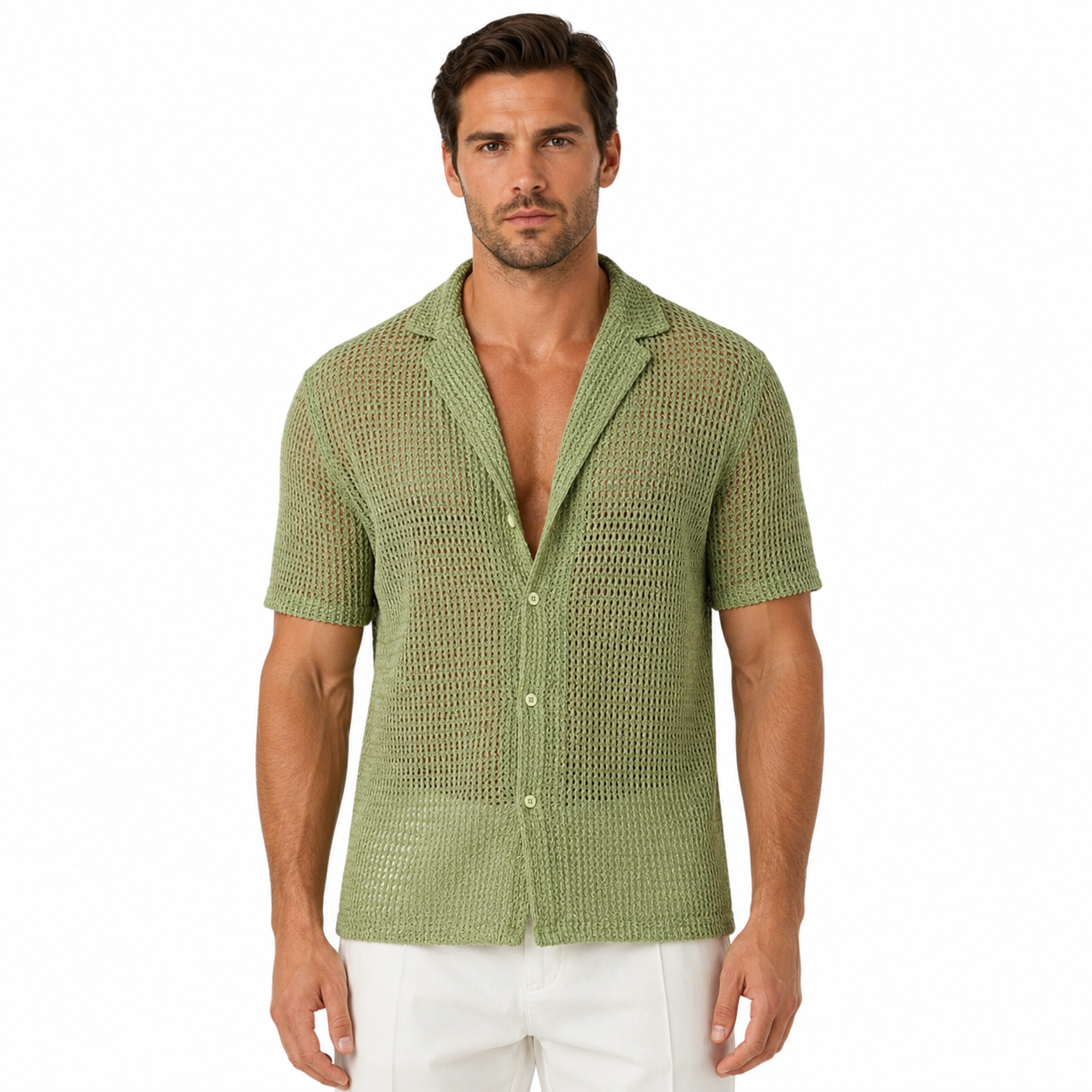 Men's Short-Sleeve Summer Beach Shirt