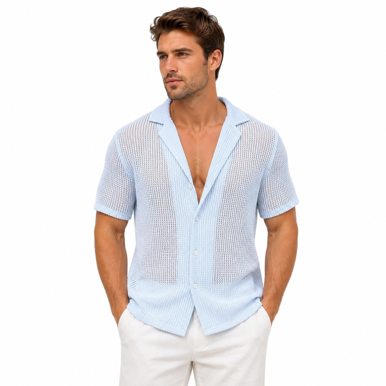 Men's Short-Sleeve Summer Beach Shirt