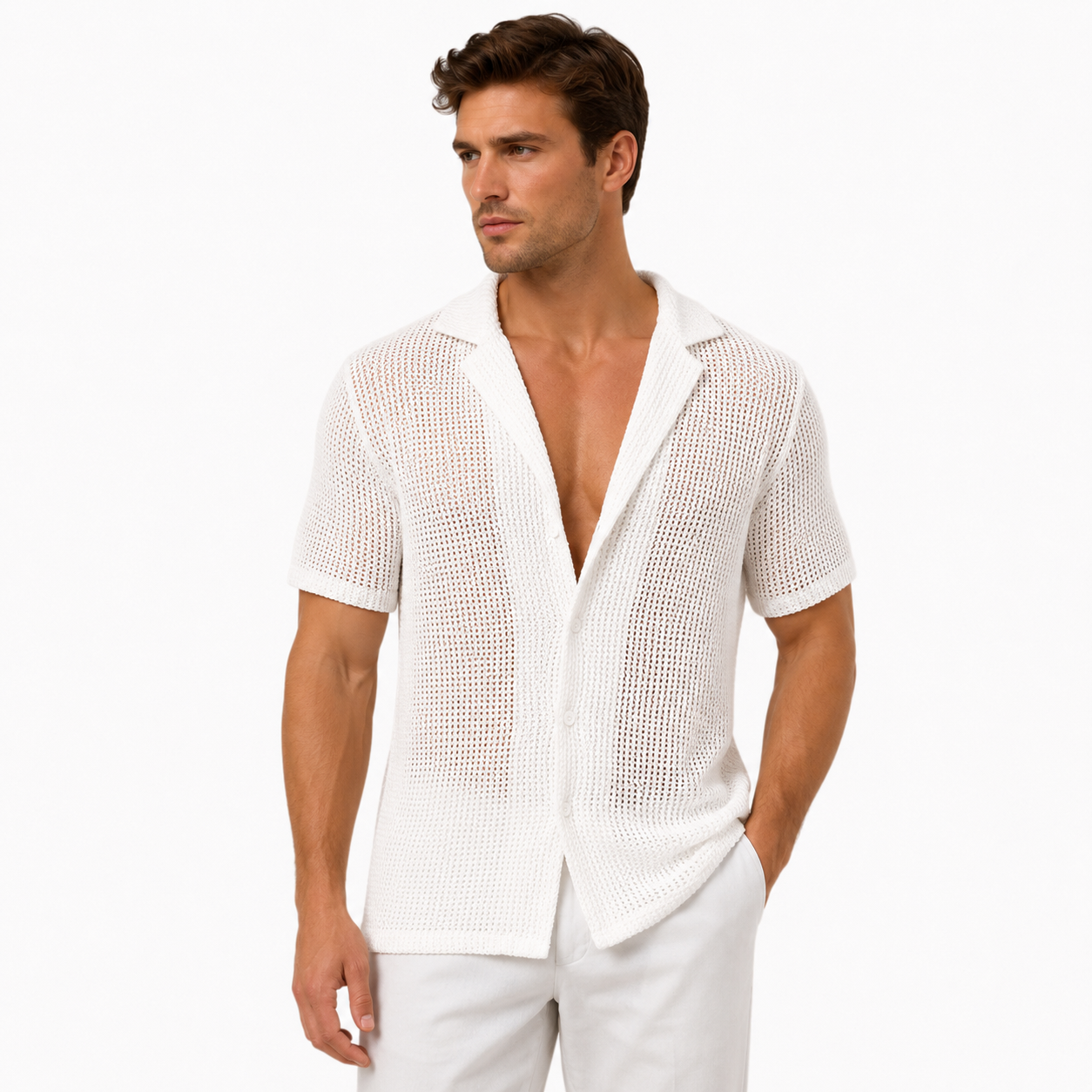 Men's Short-Sleeve Summer Beach Shirt