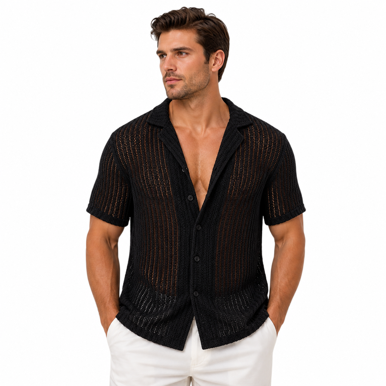 Men's Short-Sleeve Summer Beach Shirt
