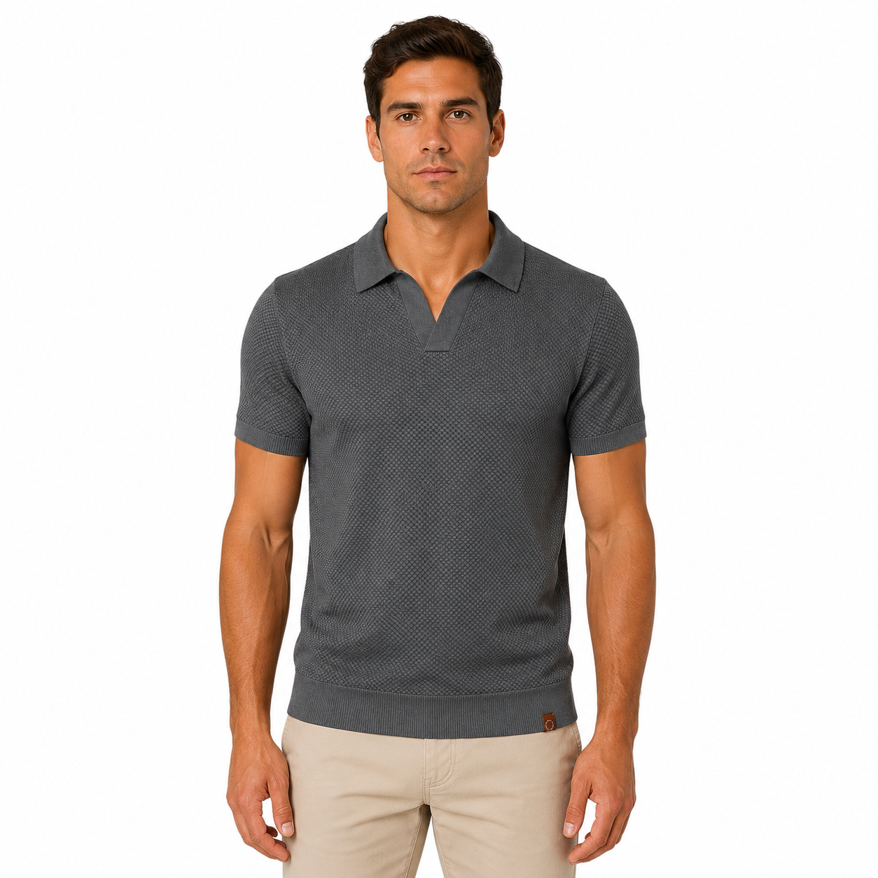 Men's Short-Sleeve V-Neck Polo Shirt