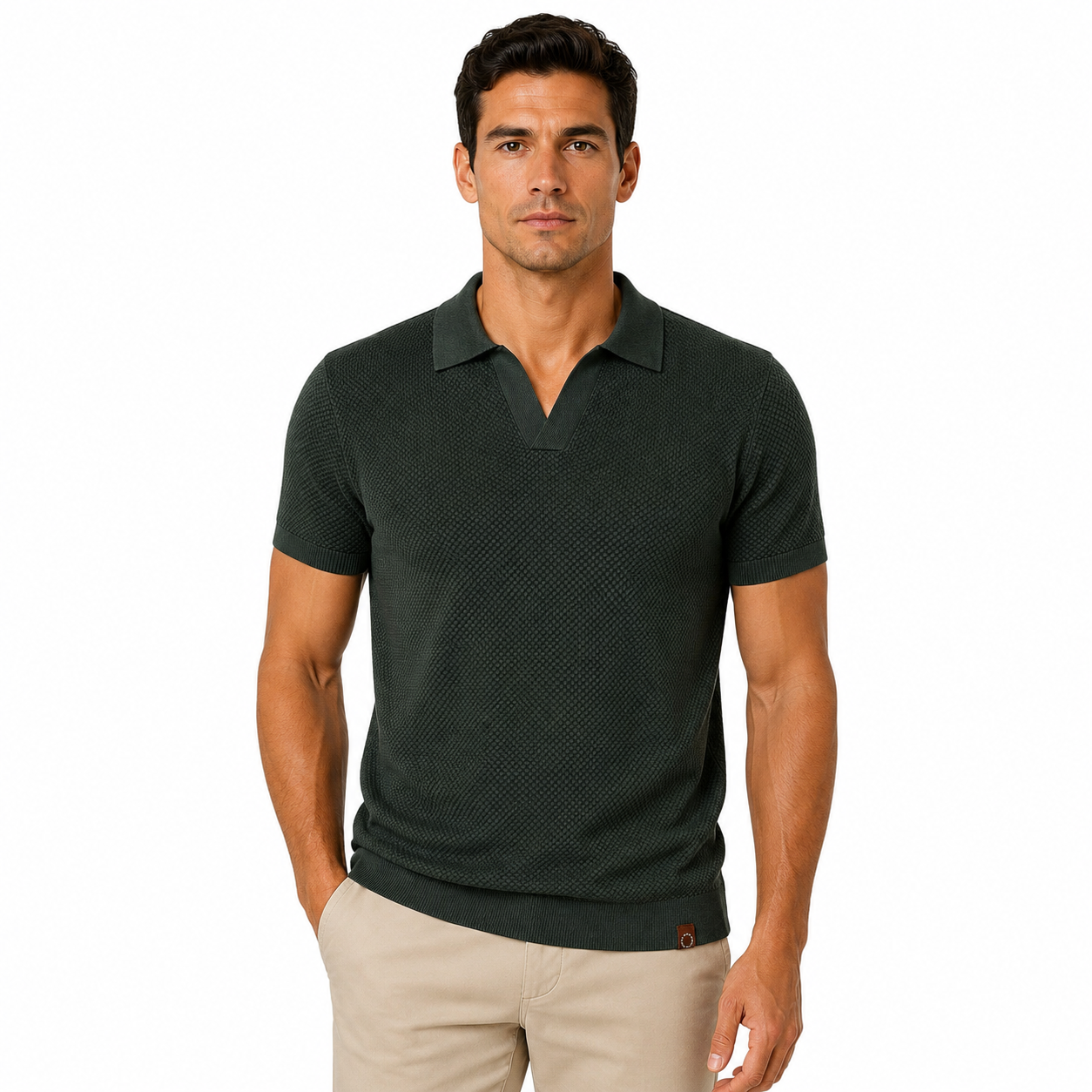 Men's Short-Sleeve V-Neck Polo Shirt