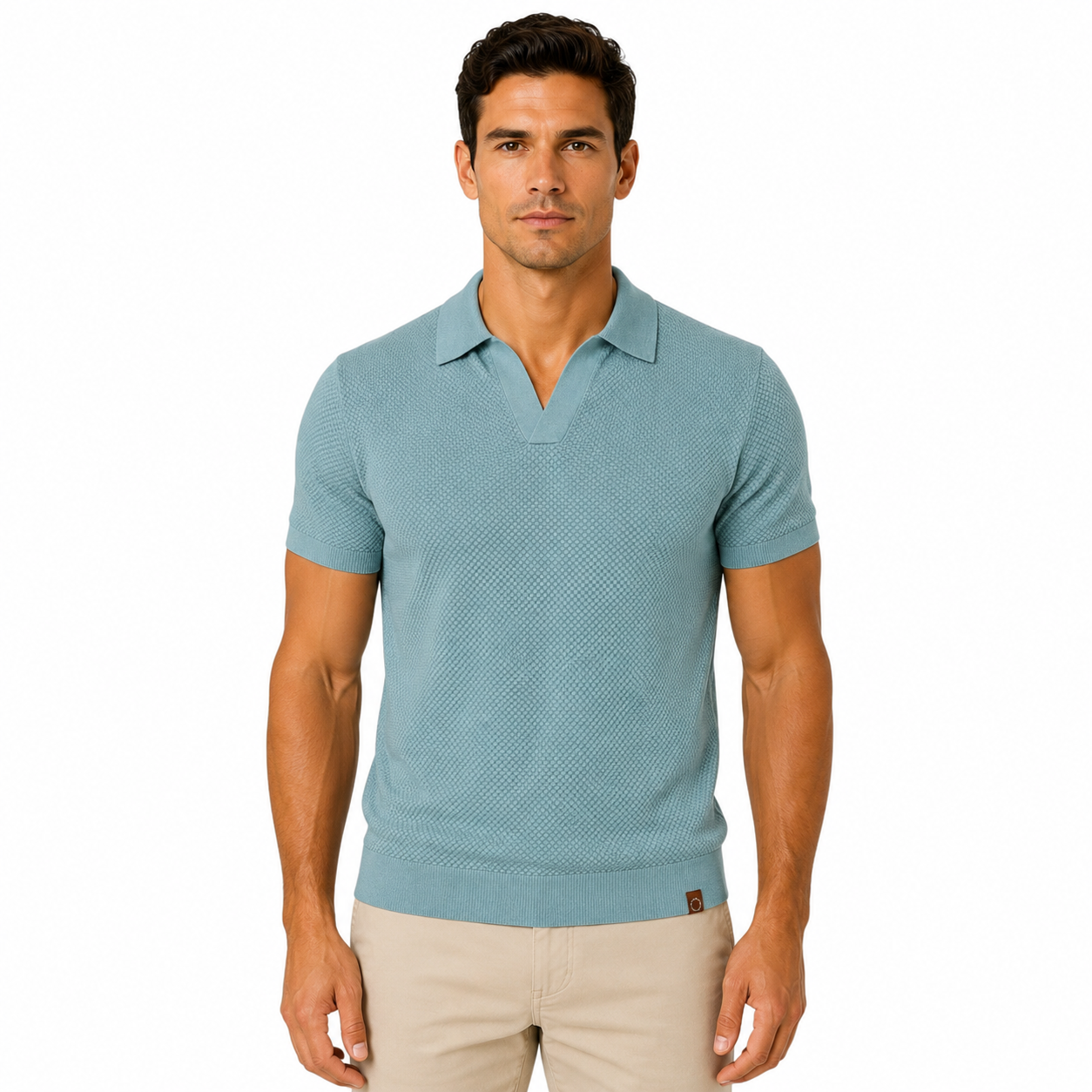 Men's Short-Sleeve V-Neck Polo Shirt