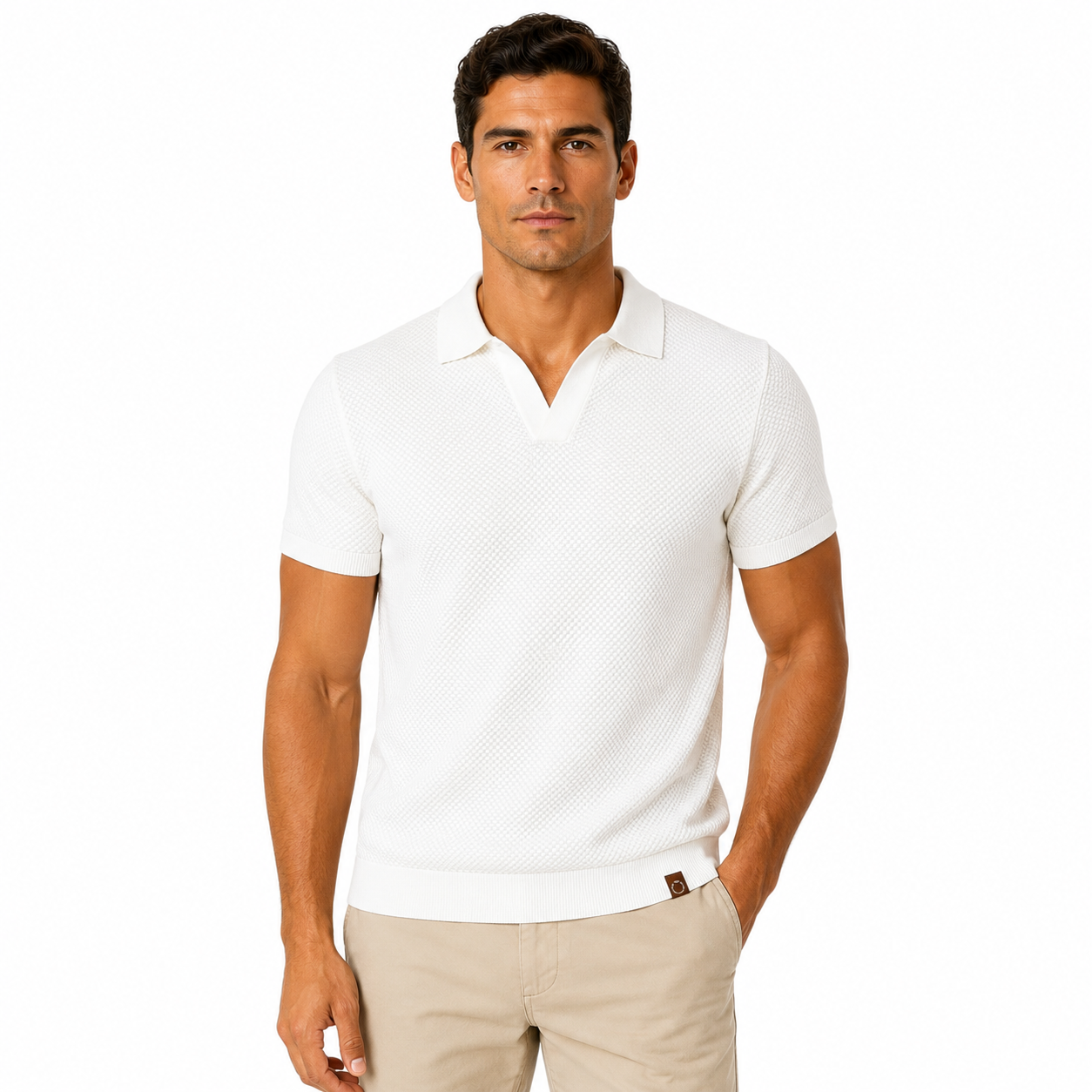 Men's Short-Sleeve V-Neck Polo Shirt