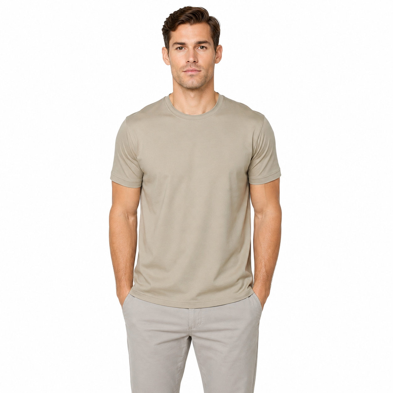 Men's Short Sleeve Casual Round Neck T-Shirt