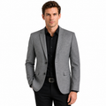 Men's Slim Fit Long Sleeve Blazer for Business Casual Wear