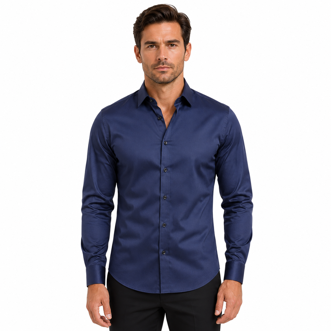 Men's Stylish Stretch Long Sleeve Shirt