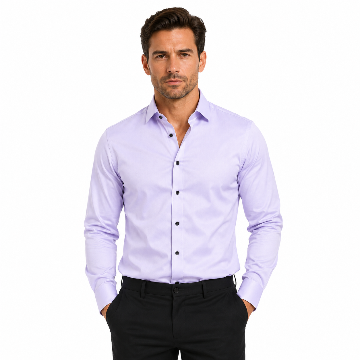 Men's Stylish Stretch Long Sleeve Shirt