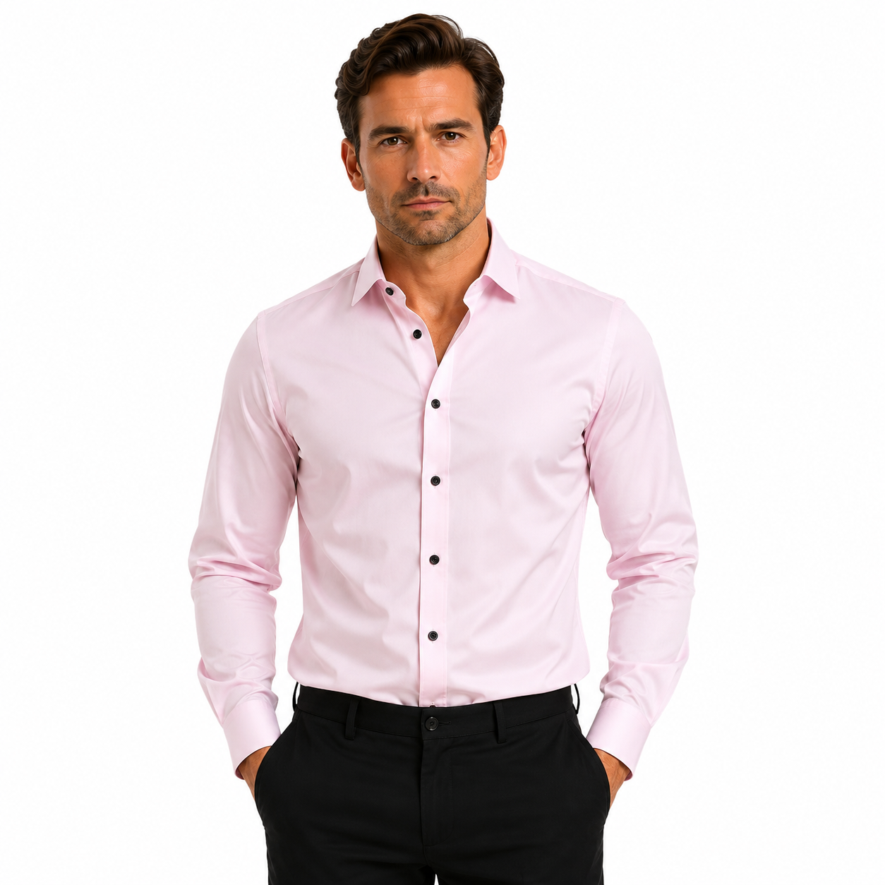 Men's Stylish Stretch Long Sleeve Shirt