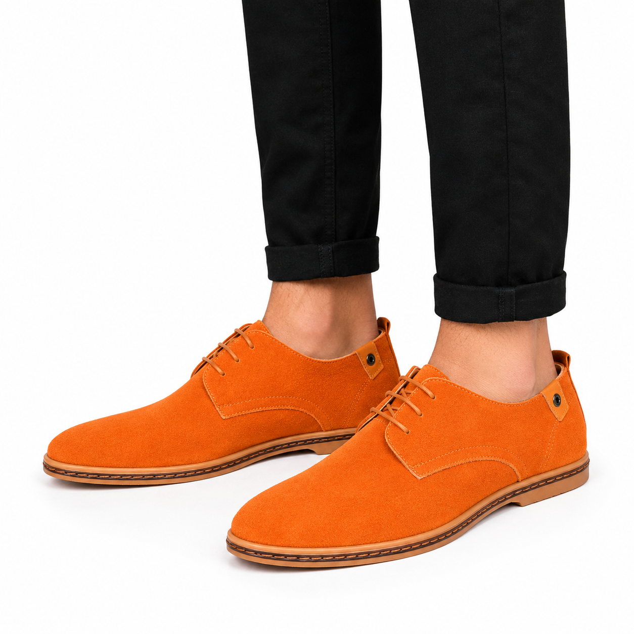 Men's Suede Lace-Up Oxford Loafers