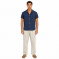 Men's Summer Short Sleeve Shirt and Pants Set