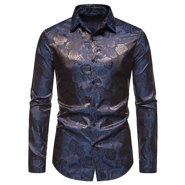 Men's Long Sleeve Button-Down Dress Shirt